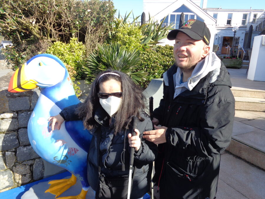 Another shot of Tatiana and Tony by Puff the puffin.