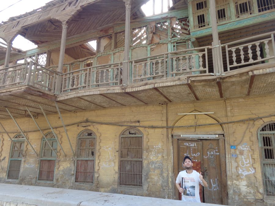 Another view of Tony outside the Agatha Christie house located on the banks of the Tigris river.